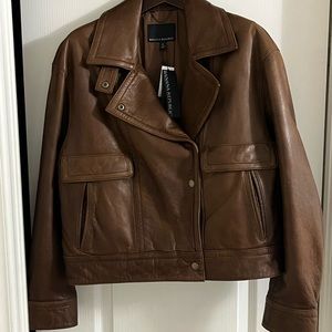 BR Luxury Leather Bomber Jacket